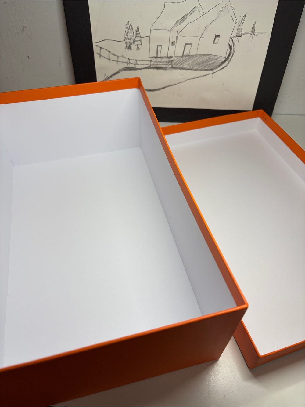 Hermes Empty Large Shoe Box With Ribbon - Picture 8 of 10